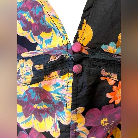 Free People | FP Intimately Wanderlust Bodysuit in Black floral Size L. NWT - Picture 6 of 16